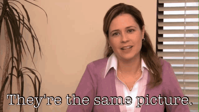 Pam Beesly says they are the same picture in The Office.